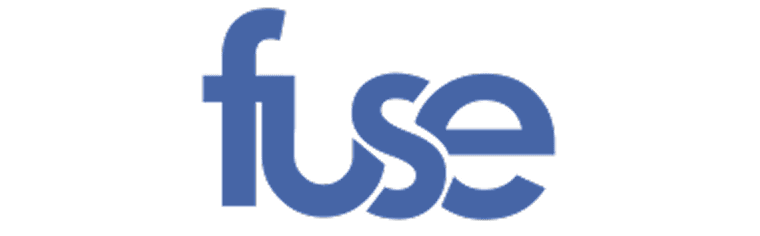 Blue lowercase "fuse" logo in a rounded, bold typeface.