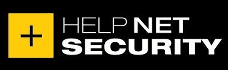 Help Net Security logo featuring a yellow square with a black plus sign beside white bold text on a black background.