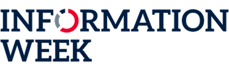 InformationWeek logo in navy blue text with a red and gray circular design replacing the "O" in Information.