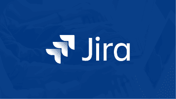 Jira logo displayed in white against a blue background for Breach Integrations.