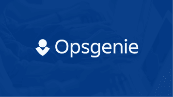 Opsgenie logo featuring a white person icon with location pin design on a blue background.