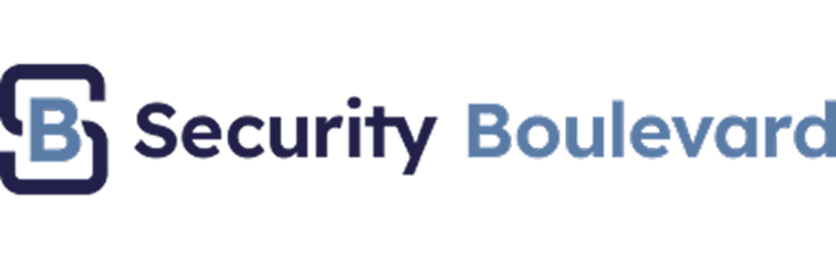 Security Boulevard logo featuring a stylized "SB" monogram in dark blue alongside the brand name in navy and light blue text.