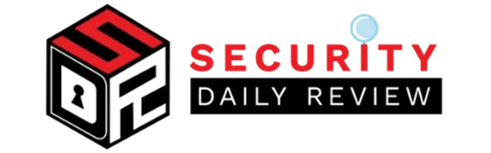 Security Daily Review logo featuring a 3D cube with a keyhole icon alongside bold red and black text.