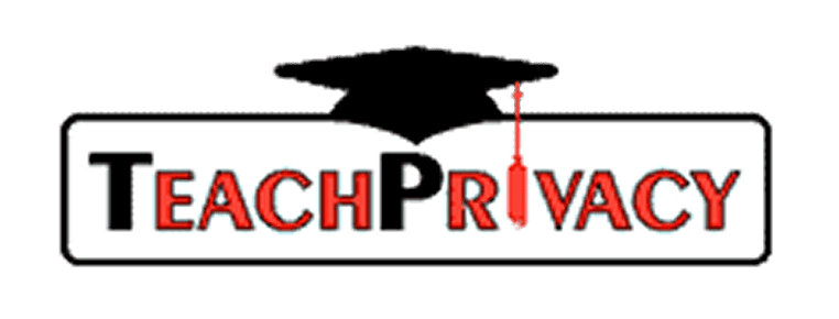 TeachPrivacy logo featuring black and red text beneath a graduation cap with a red tassel.